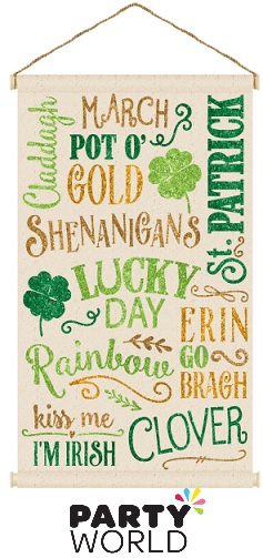 St Patrick's Large Canvas Hanging Sign