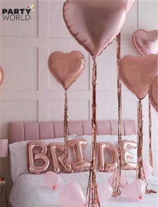 bridal shower balloon decorating kit rose gold