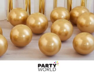 chrome gold mini balloons ginger ray