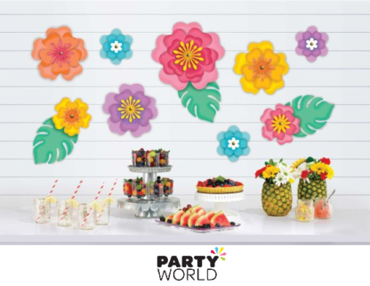 hibiscus wall decorating kit tropical party