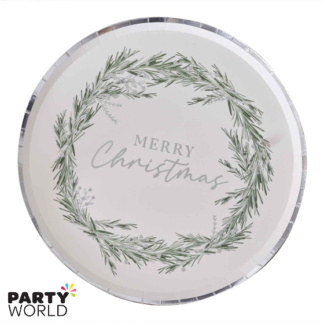 merry christmas paper plates