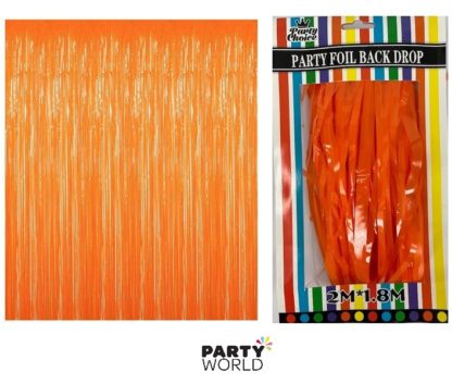 orange foil curtain