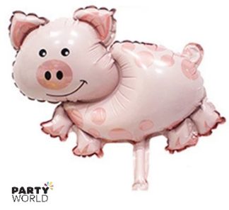 pig shaped mini foil balloon