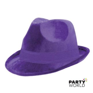 purple fedora hat