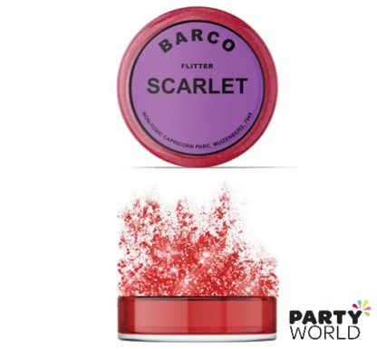 scarlet red edible glitter
