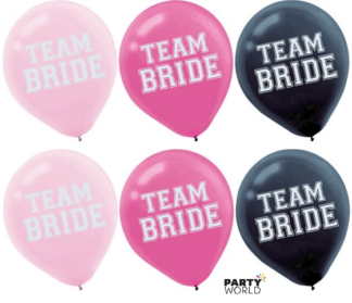 team bride balloons