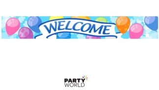 welcome foil banner sign