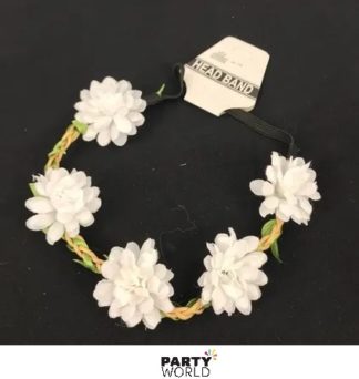 white flower crown