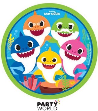 Baby Shark 9in Round Paper Plates (8)