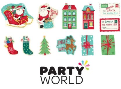 Christmas North Pole Cardboard Cutouts (12pcs)