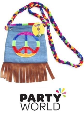 Peace Sign Rainbow Hippie Bag