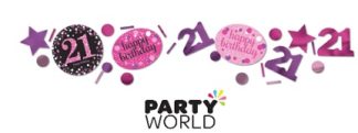 Pink 21st Confetti Value Pack