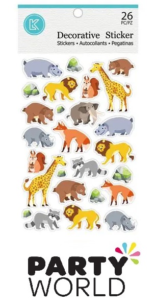 Safari Animals Party Puffy Stickers
