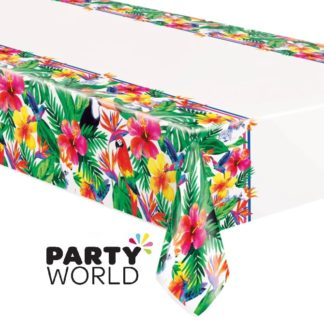 Tropical Palm Luau Party Plastic Tablecover