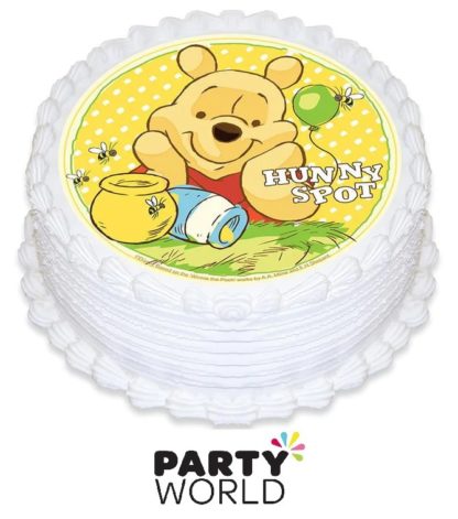Winnie The Pooh Party Edible Icing Image Round