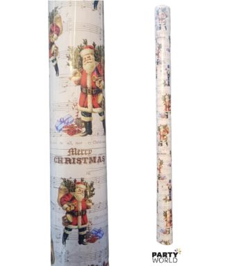 christmas wrapping paper santa