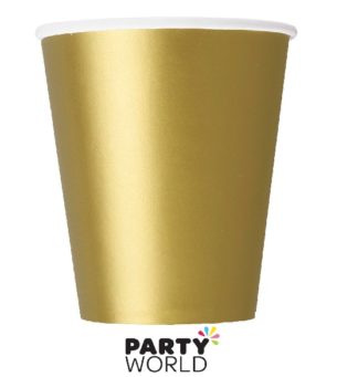 gold paper cups