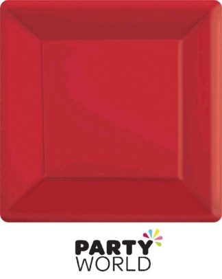 Apple Red Party Paper Square 7in (20)