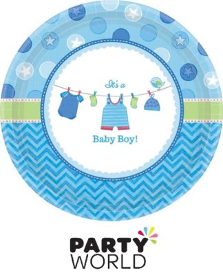 It's A Boy Baby Shower Paper Plates 10.5in (8pk)