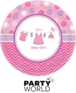 It's A Girl Baby Shower Paper Plates 10.5in (8pk)