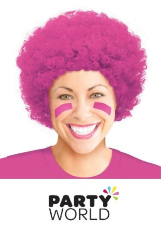 Pink Curly Afro Party Wig