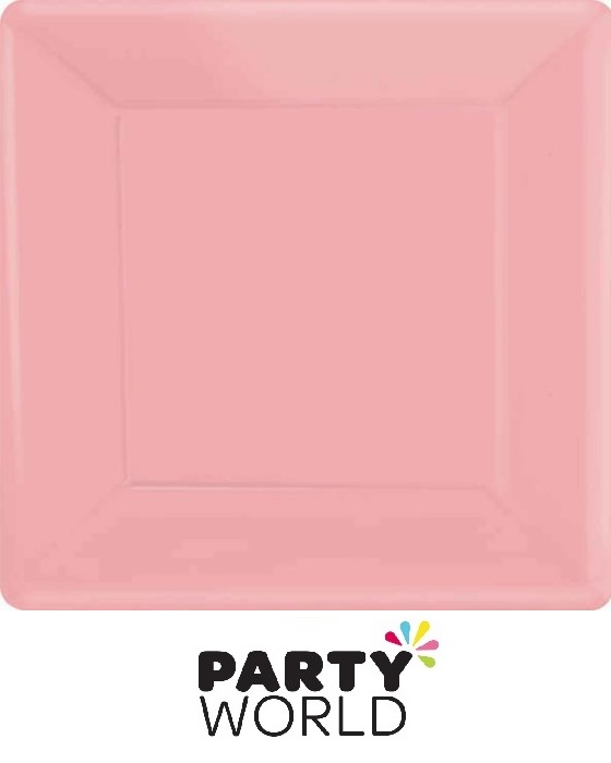 Pink square 2025 paper plates