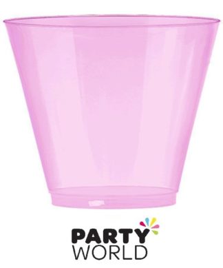 Plastic Tumblers New Pink 266ml Big Party Pack (72)