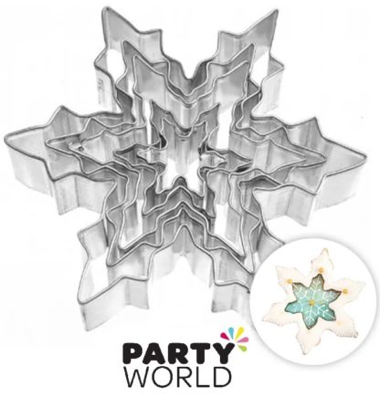 Snowflake Cookie Cutters Assorted Sizes (5)