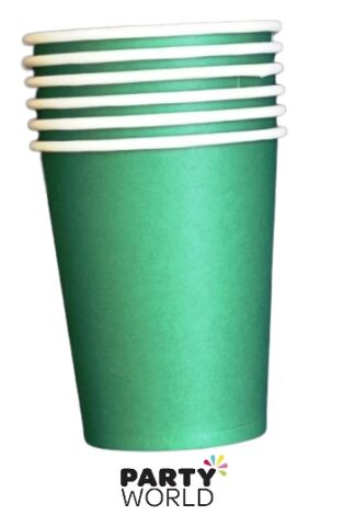 green paper cups