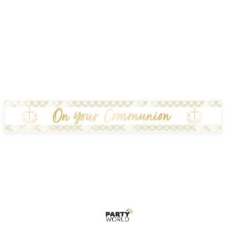 on your communion banner gold