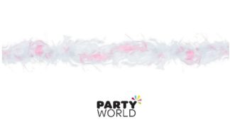 pink & white feather boa