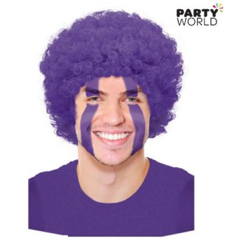 purple curly wig