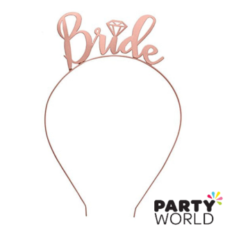 rose gold bride headband