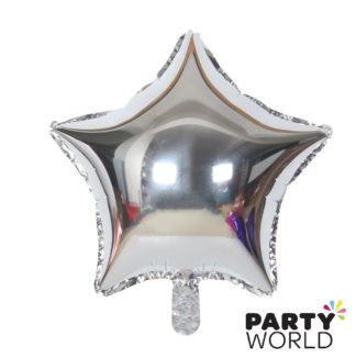 silver star foil balloon