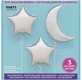 star and moon foil balloons