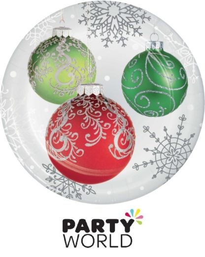 Christmas Elegant Ornaments 9in Paper Plates (8)