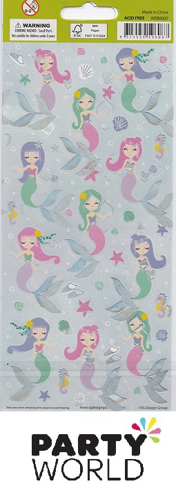 Mermaid Party Foil Sticker Mix Sheet (84)