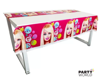 barbie plastic tablecover