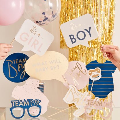gender reveal photo props ginger ray