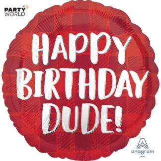 happy birthday dude foil balloon