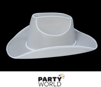 lightup cowboy cowgirl hat neon party dressup
