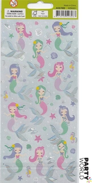 mermaid party sticker iridescent