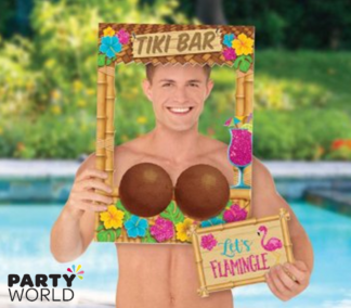 tropical party luau photo frame tiki bar