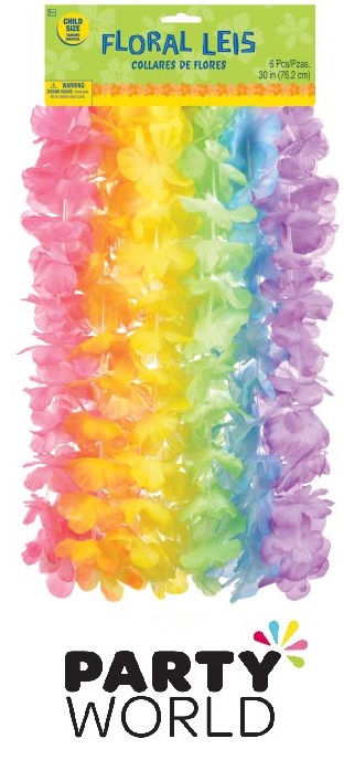 Flower Lei Assorted Colours (Pack of 6)