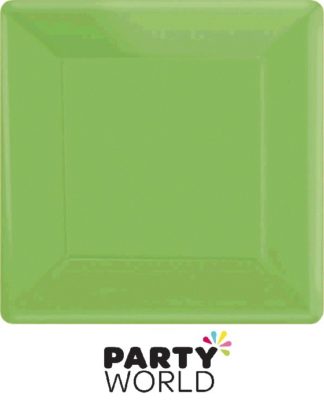 Kiwi Green 7in Square Paper Plates (20)