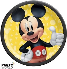 Mickey Mouse Forever Round Paper 9in Plates (8pk)