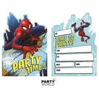 SPIDERMAN PARTY INVITATIONS