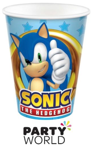 Sonic The Hedgehog Party Paper 9oz Cups (8)