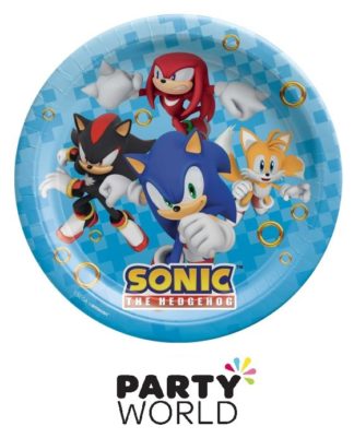 Sonic The Hedgehog Party Paper Plates 9inch (8pk)