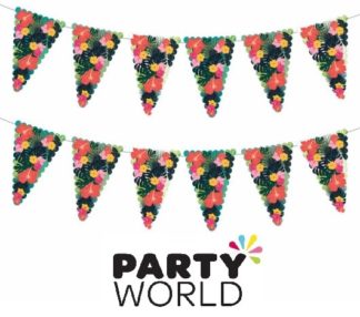 Tropical Party Floral Bunting 6m